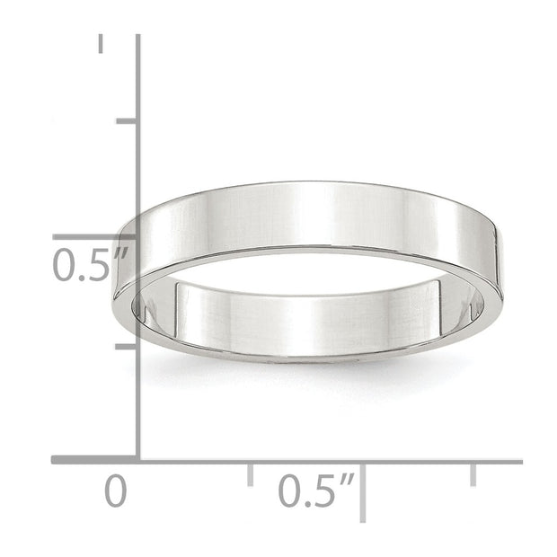 Sterling Silver 4mm Lightweight Flat Band