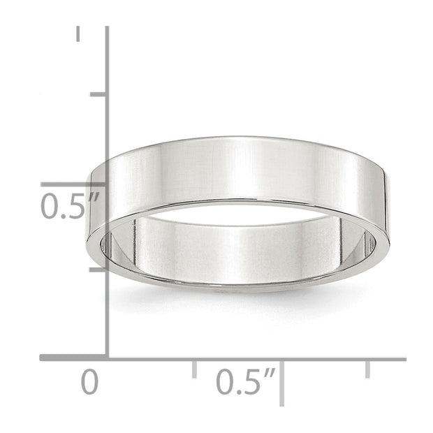 Sterling Silver 5mm Lightweight Flat Band