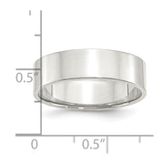 Sterling Silver 6mm Lightweight Flat Band