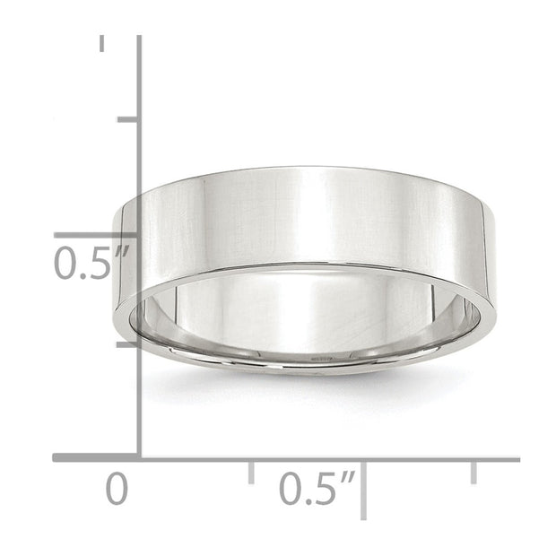 Sterling Silver 6mm Lightweight Flat Band