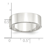 Sterling Silver 7mm Lightweight Flat Band
