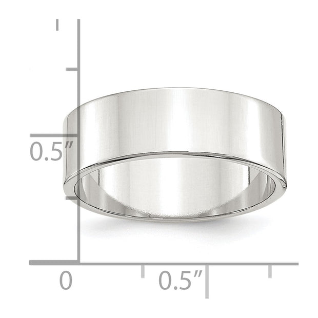Sterling Silver 7mm Lightweight Flat Band