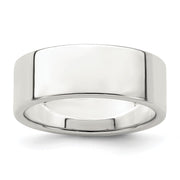 Sterling Silver 7mm Lightweight Flat Band