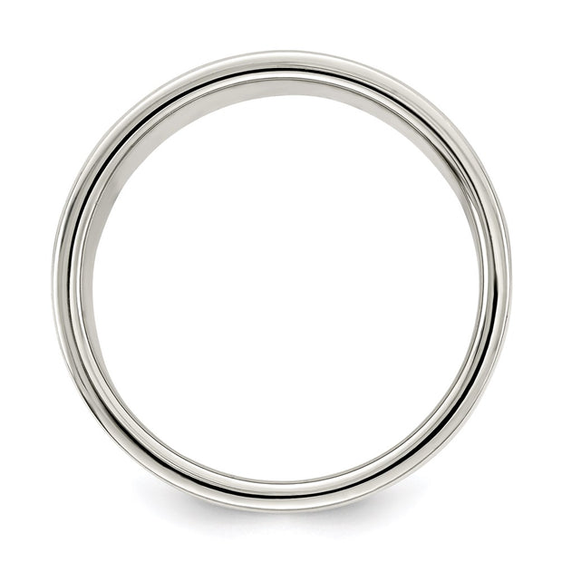 Sterling Silver 8mm Lightweight Flat Band
