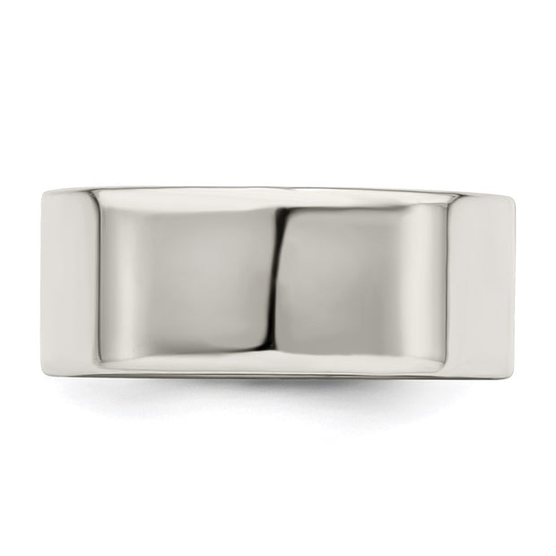 Sterling Silver 8mm Lightweight Flat Band
