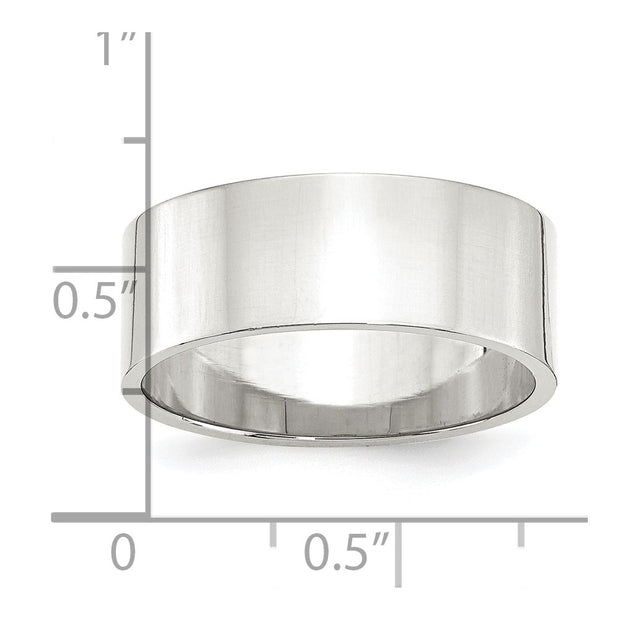 Sterling Silver 8mm Lightweight Flat Band