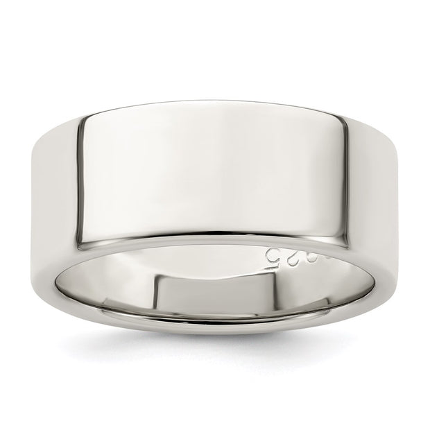 Sterling Silver 8mm Lightweight Flat Band