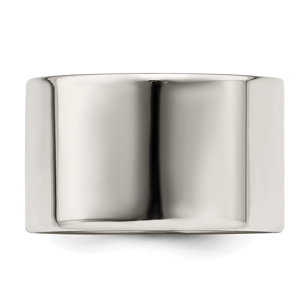 Sterling Silver 12mm Lightweight Flat Band