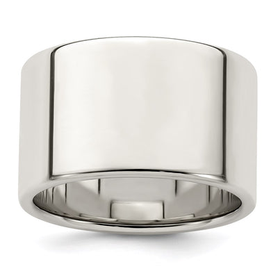 Sterling Silver 12mm Lightweight Flat Band