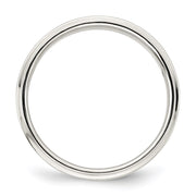 Sterling Silver 5mm Flat with Step Edge Band