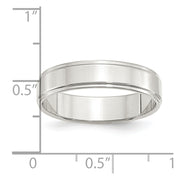 Sterling Silver 5mm Flat with Step Edge Band