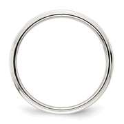 Sterling Silver 6mm Flat with Step Edge Band
