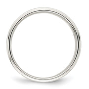 Sterling Silver 7mm Flat with Step Edge Band