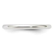 Sterling Silver 2mm Half Round Band