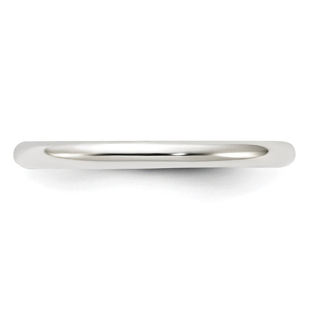 Sterling Silver 2mm Half Round Band