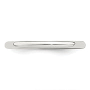 Sterling Silver 2mm Half Round Band