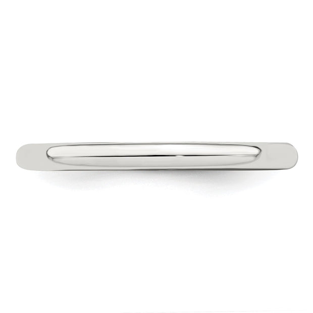 Sterling Silver 2mm Half Round Band