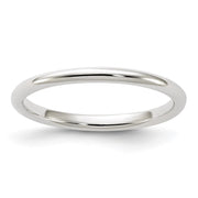 Sterling Silver 2mm Half Round Band