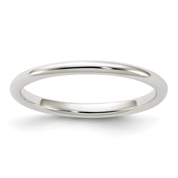 Sterling Silver 2mm Half Round Band