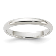 Sterling Silver 3mm Half Round Band