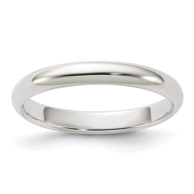 Sterling Silver 3mm Half Round Band