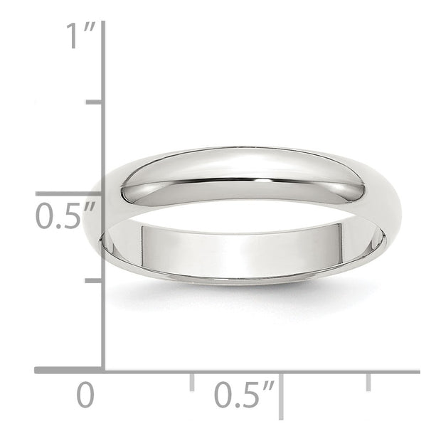 Sterling Silver 4mm Half Round Band