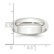 Sterling Silver 5mm Half Round Band