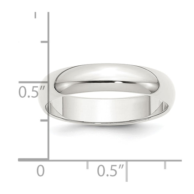 Sterling Silver 5mm Half Round Band