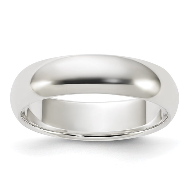 Sterling Silver 5mm Half Round Band
