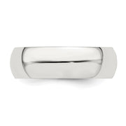 Sterling Silver 6mm Half Round Band