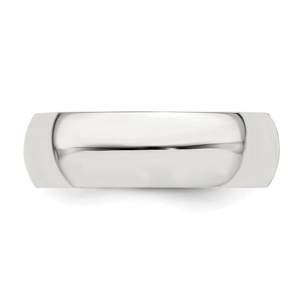 Sterling Silver 6mm Half Round Band