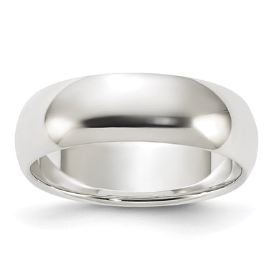 Sterling Silver 6mm Half Round Band