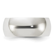 Sterling Silver 8mm Half Round Band