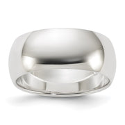 Sterling Silver 8mm Half Round Band