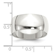 Sterling Silver 9mm Half Round Band