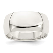 Sterling Silver 9mm Half Round Band