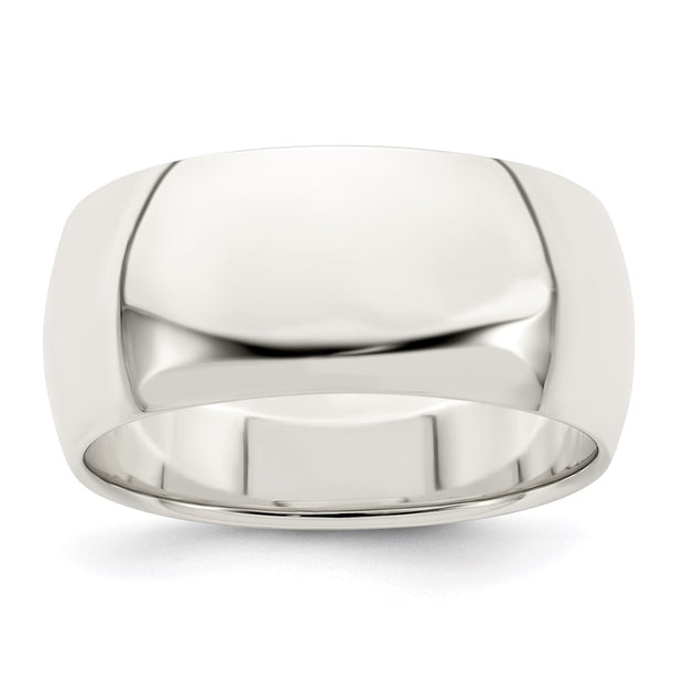 Sterling Silver 9mm Half Round Band
