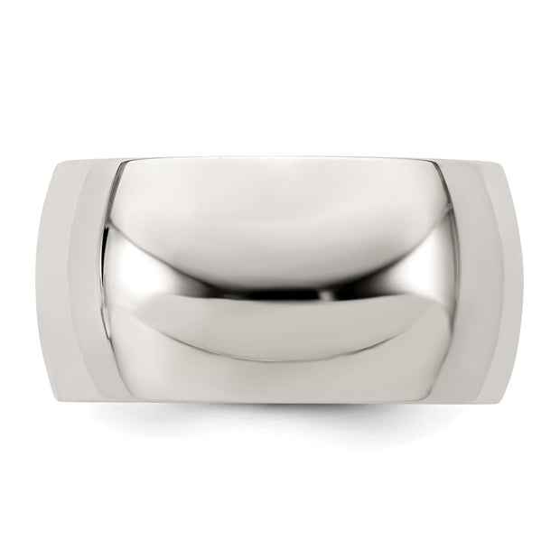 Sterling Silver 10mm Half Round Band