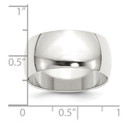 Sterling Silver 10mm Half Round Band