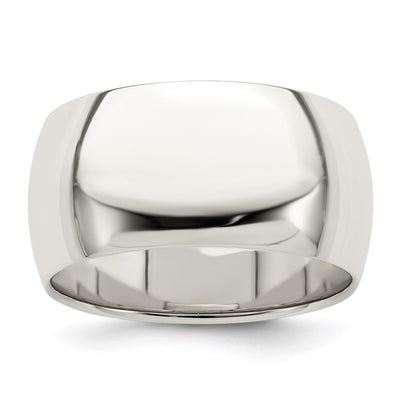 Sterling Silver 10mm Half Round Band