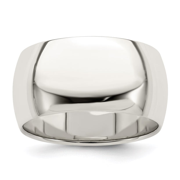 Sterling Silver 10mm Half Round Band