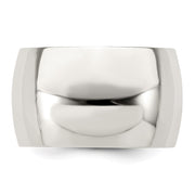 Sterling Silver 12mm Half Round Band