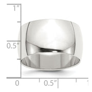 Sterling Silver 12mm Half Round Band