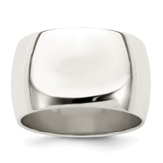 Sterling Silver 12mm Half Round Band