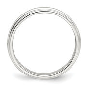 Sterling Silver 3mm Half Round Milgrain Band