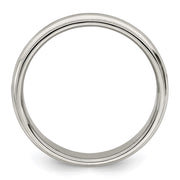 Sterling Silver 4mm Half Round Milgrain Band