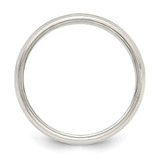 Sterling Silver 5mm Half Round Milgrain Band