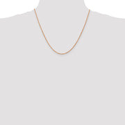 14K Rose Gold .8mm Baby Rope with Spring Ring Clasp Chain