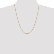 14K Rose Gold .8mm Baby Rope with Spring Ring Clasp Chain