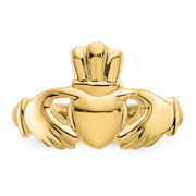 14k Polished Claddagh Ring